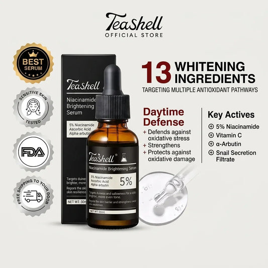 Teashell 5% Niacinamide Brightening Serum (30ml) – Glass Skin Radiance Formula