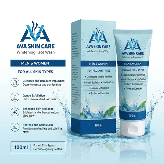Ava Skin Care Whitening Face Wash (100ml) – Deep Cleansing & Radiance Boosting Formula