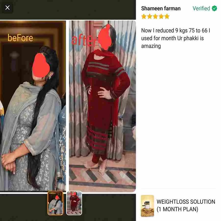 Weightloss Solution (2 Months Plan) By Dr Rubina